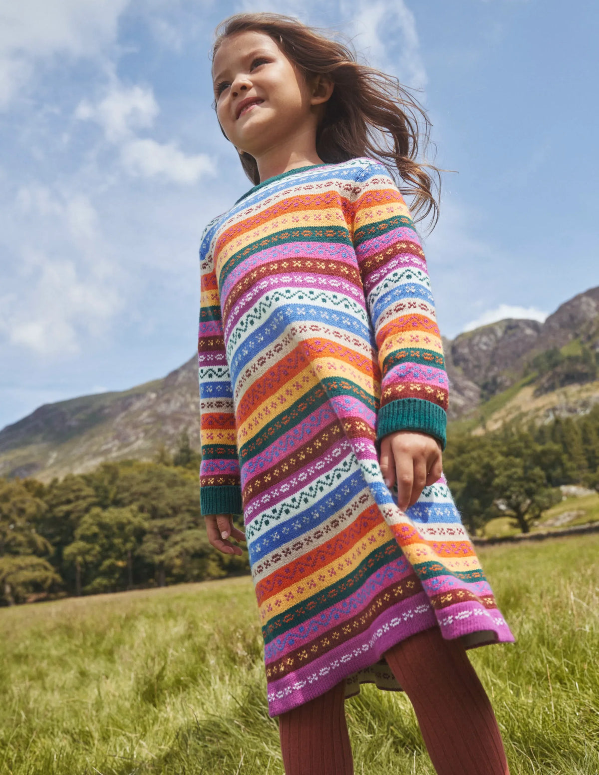 Fair Isle Sweater Dress-Multi Fair Isle