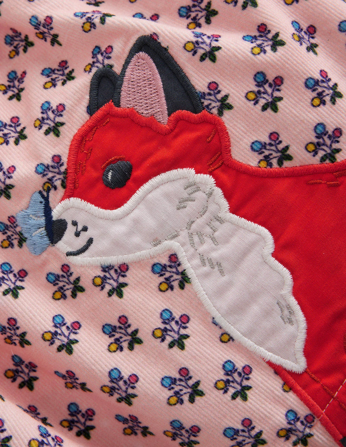 Appliqué Cord Skirt-Cord Fox Applique