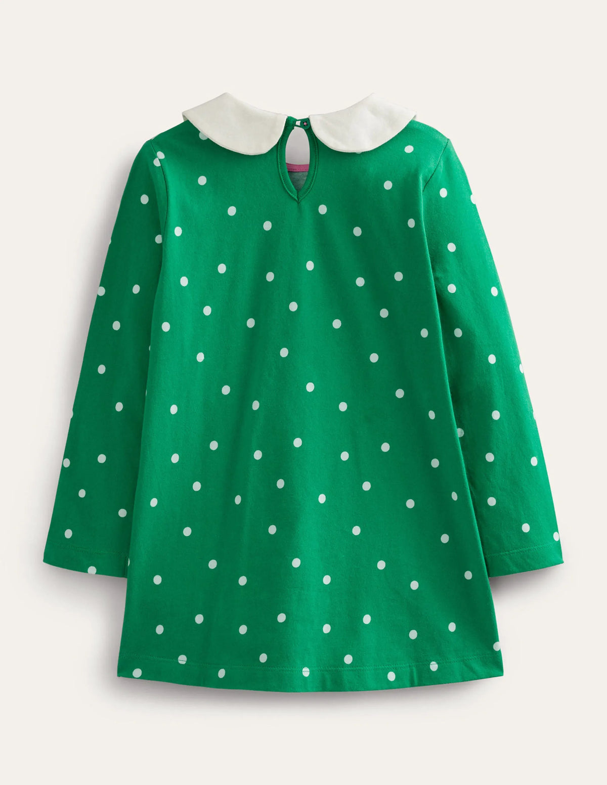 Collared Pocket Tunic-Veridian Green Spot Bunny