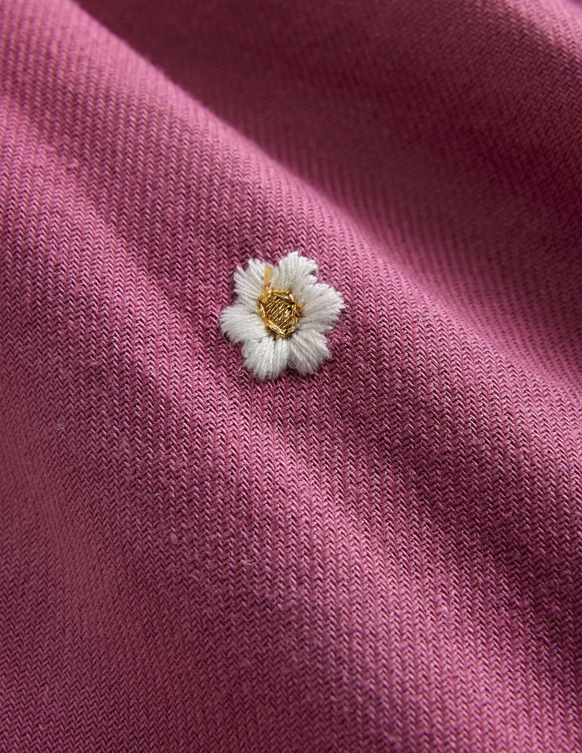 Embroidered Twirly Skirt-Teacup Pink Daisy