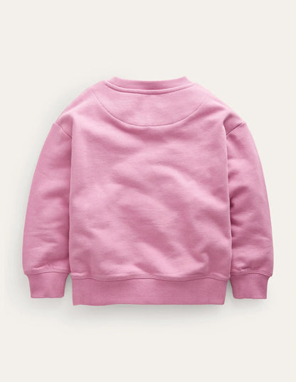 Relaxed Logo Sweatshirt-Sherbet Pink Polar Bear