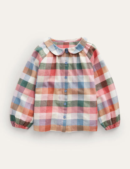 Check Blouse-Pink / Green Multi Gingham