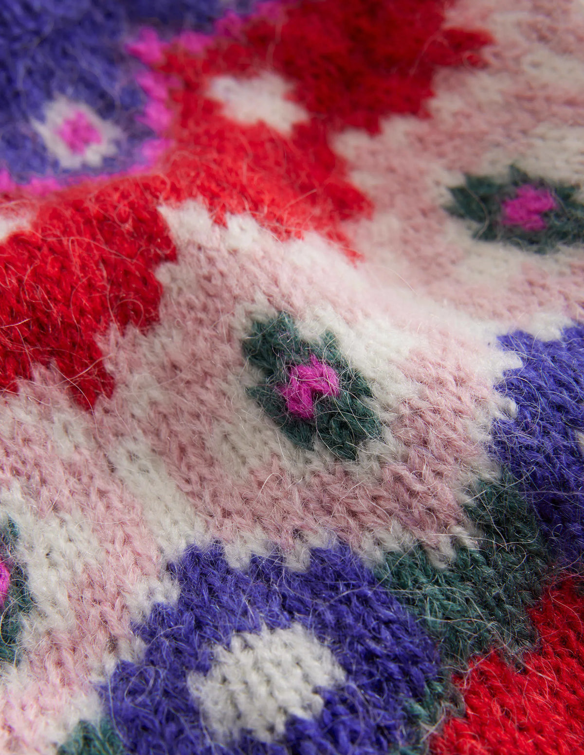 Cosy Fair Isle Sweater-Jam Red