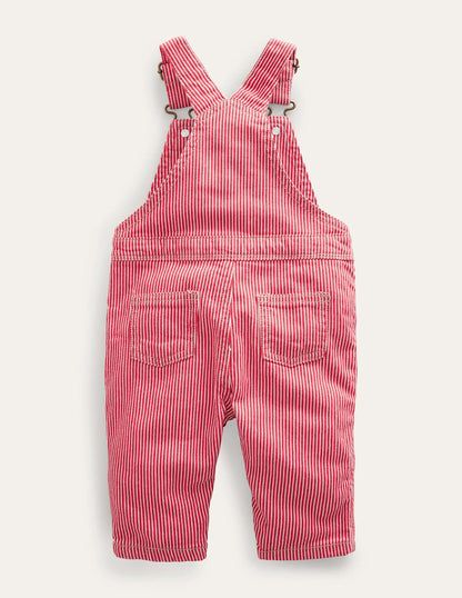 Patch Pocket Overalls-Rockabilly Red Ticking
