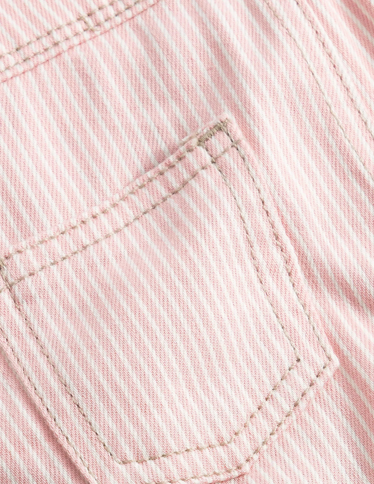 Patch Pocket Overalls-Boto Pink Ticking