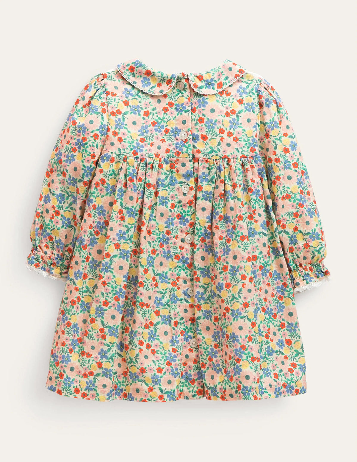 Embroidered Collared Dress-Vanilla Pod Floral