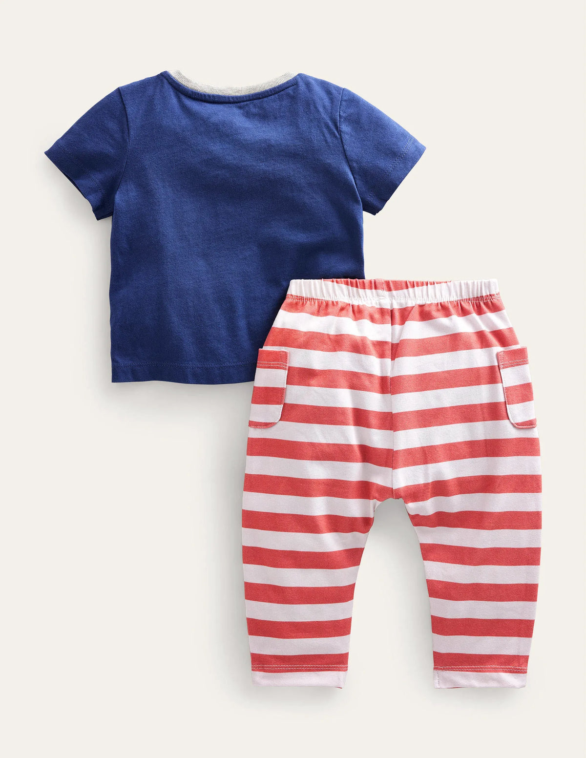 Appliqué Top and Bottom Set-Navy Frog