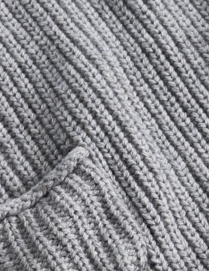 Knitted Dungarees-Grey Marl