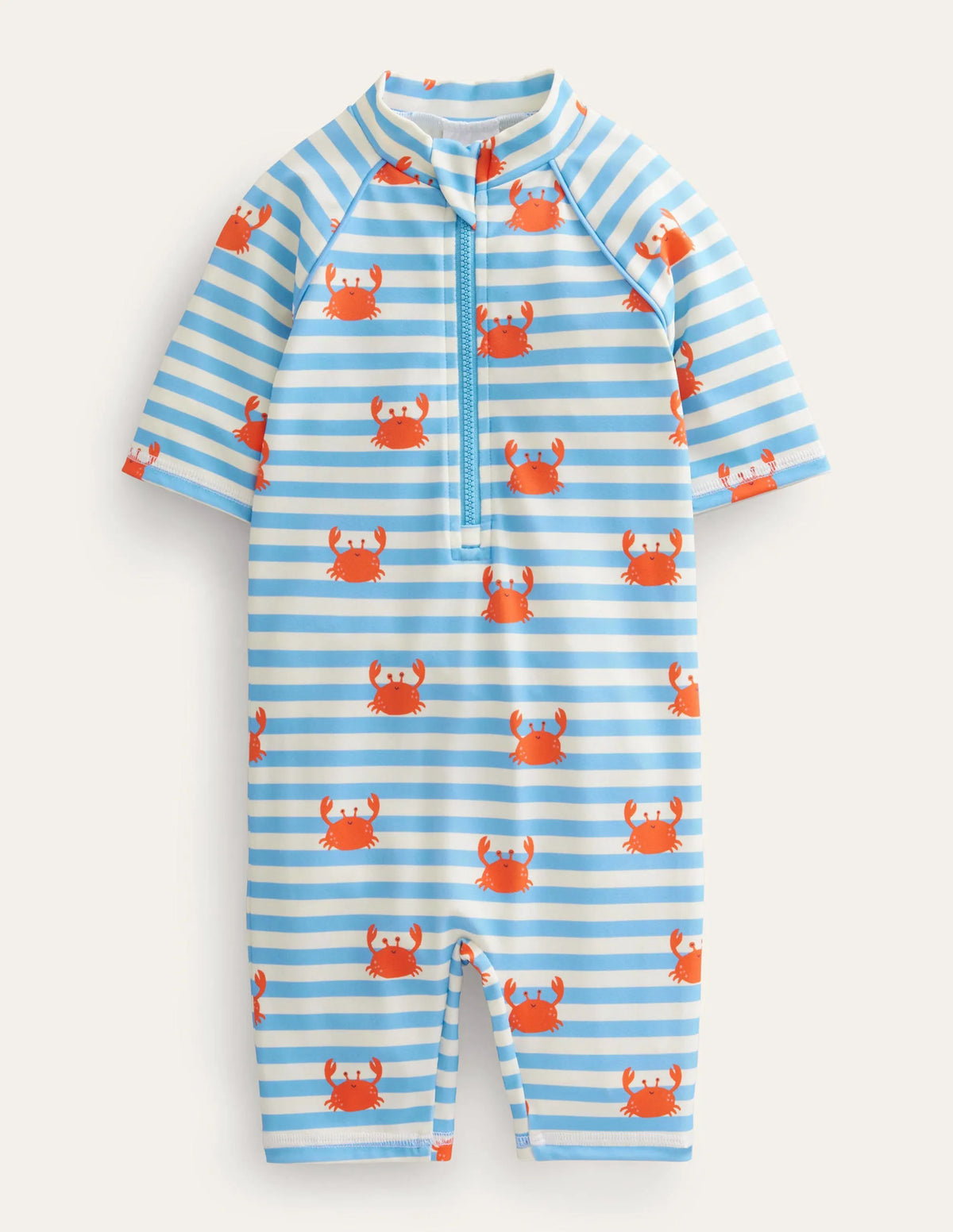 Printed Surf Suit-Bonnie Blue Crab Stripe