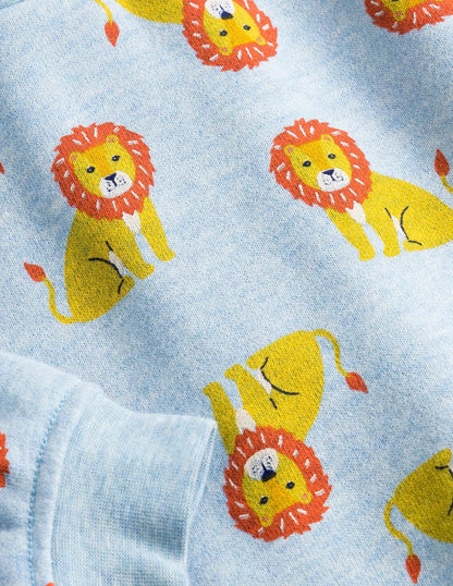 Relaxed Sweatshirt-Pebble Blue Lions