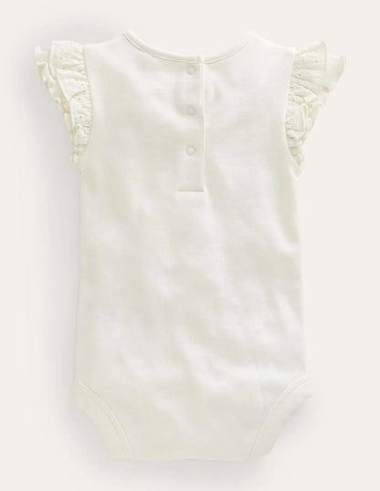 Broderie Sleeve Body-Ivory