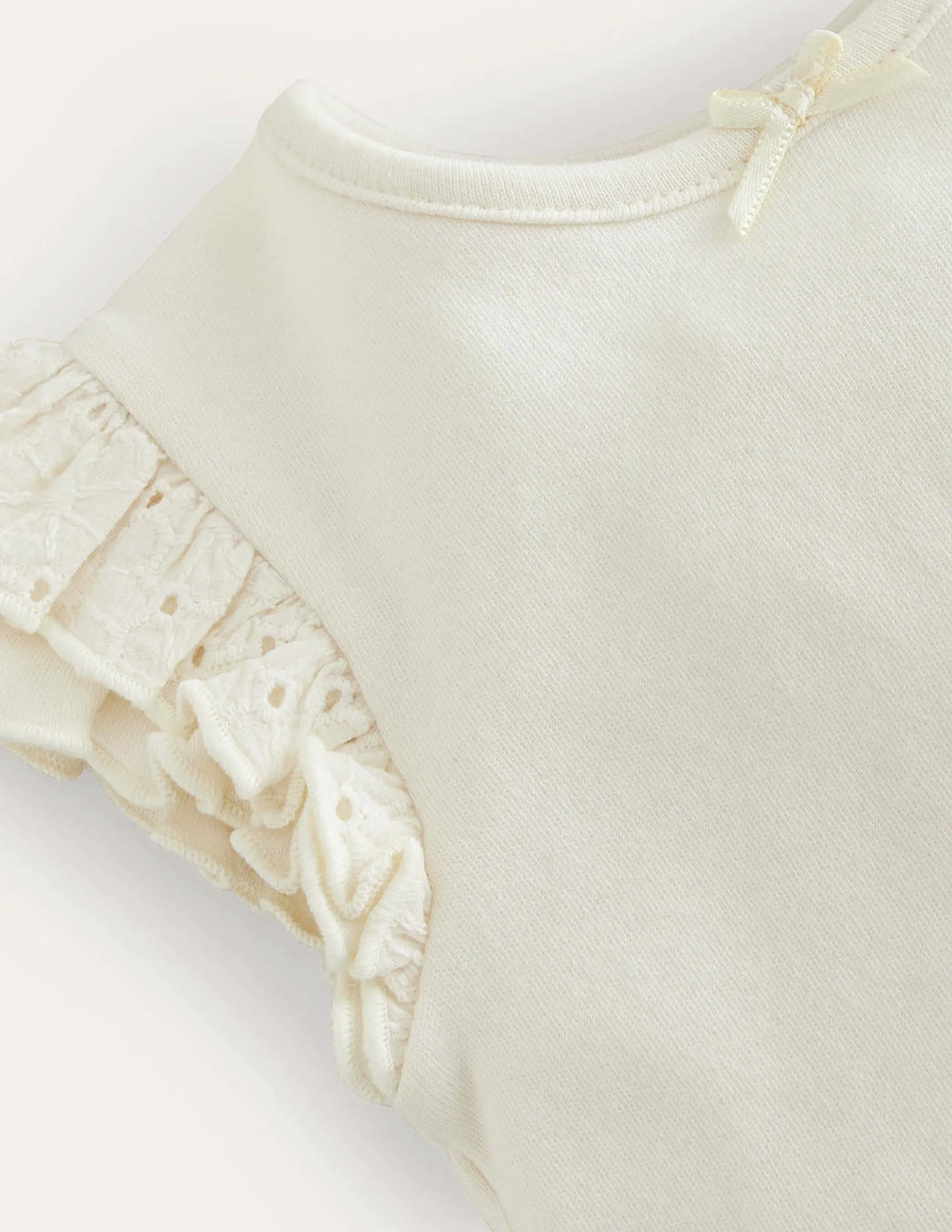 Broderie Sleeve Body-Ivory
