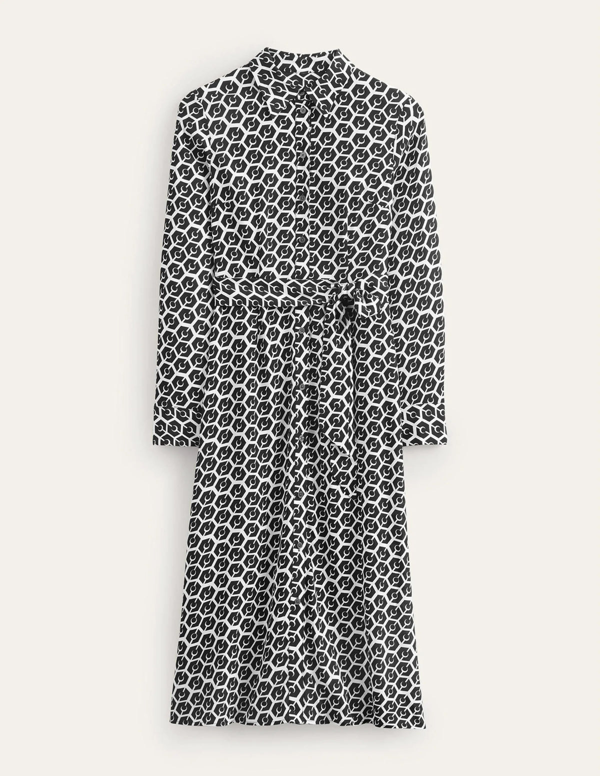 Kate Midi Shirt Dress-Black, Reverie