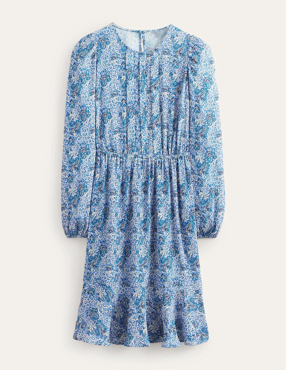 Pleated Peplum Mini Dress-Teal, Botanic Terrace
