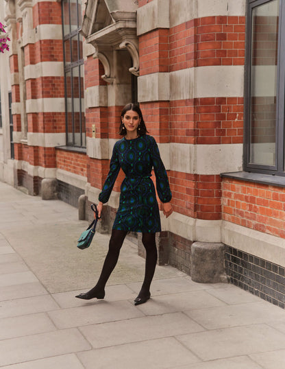 Violet Ponte Shift Dress-Black, Artizian Geo