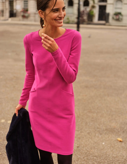 Ellen Ottoman Dress-Magenta