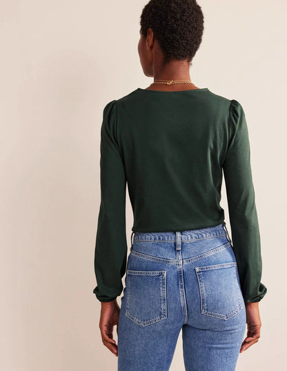 Supersoft Long Sleeve Top-Chatsworth Green