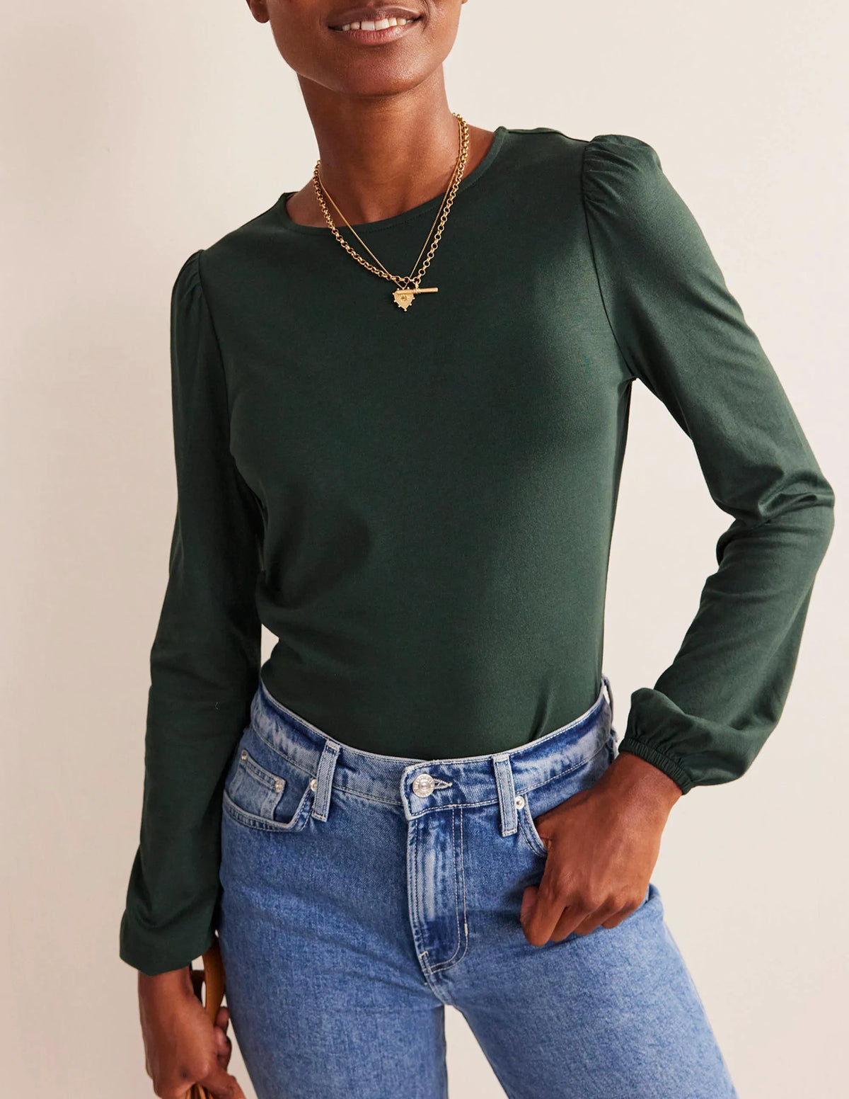 Supersoft Long Sleeve Top-Chatsworth Green