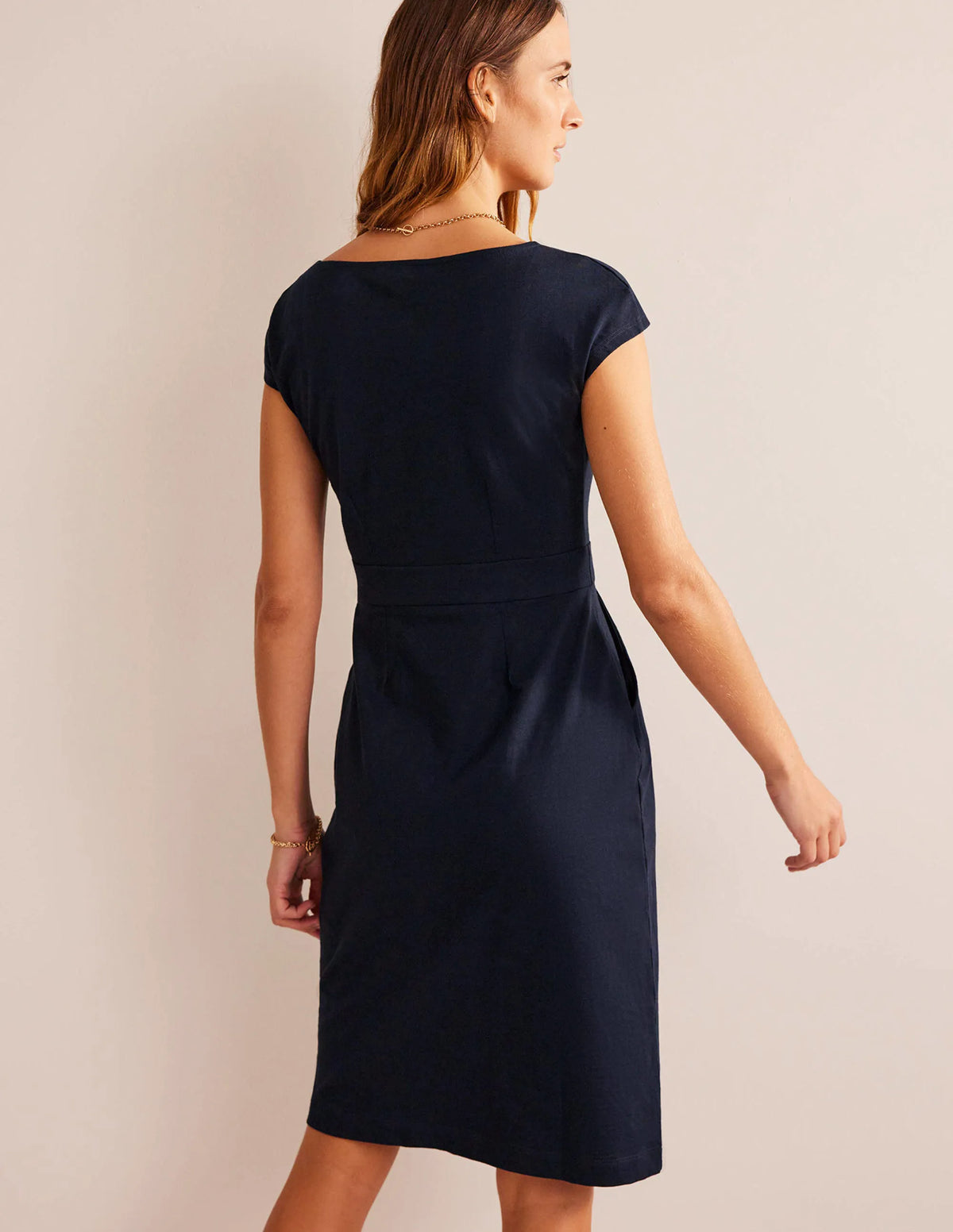 Florrie Jersey Dress-Navy