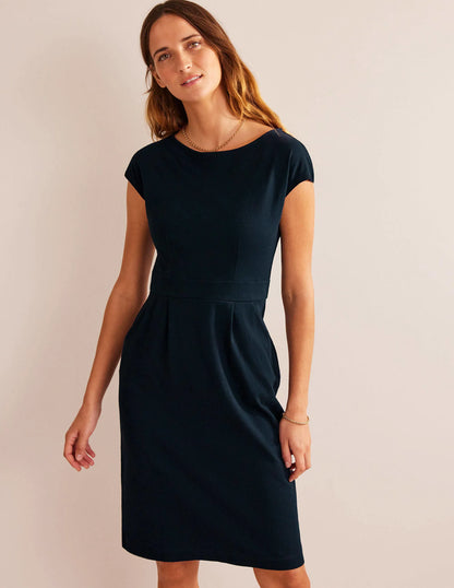 Florrie Jersey Dress-Navy