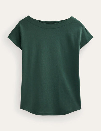 Supersoft Boat Neck T-Shirt-Chatsworth Green