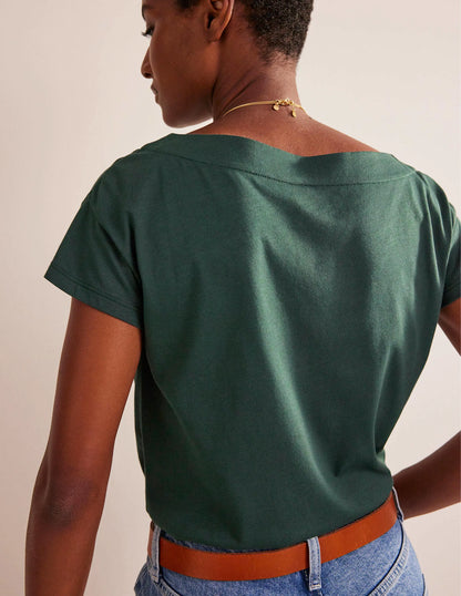 Supersoft Boat Neck T-Shirt-Chatsworth Green