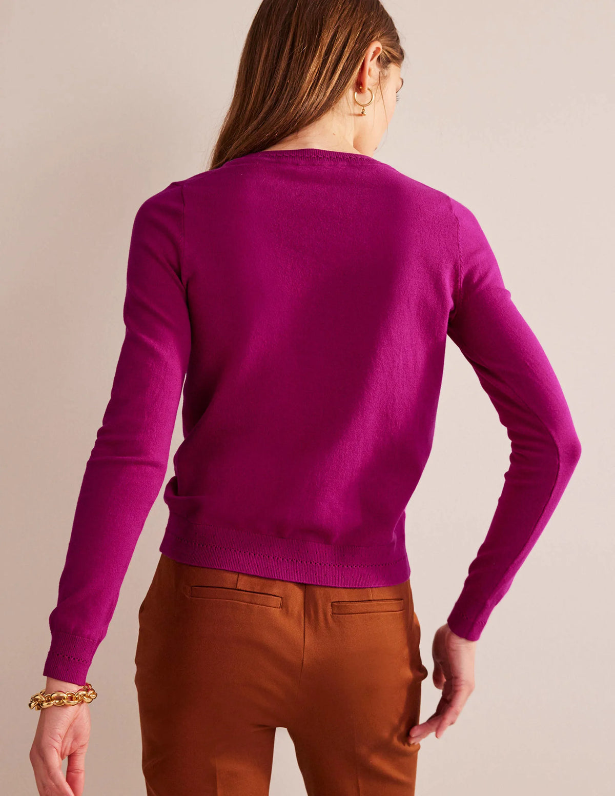 Catriona Cotton Cardigan-Festival Fuchsia