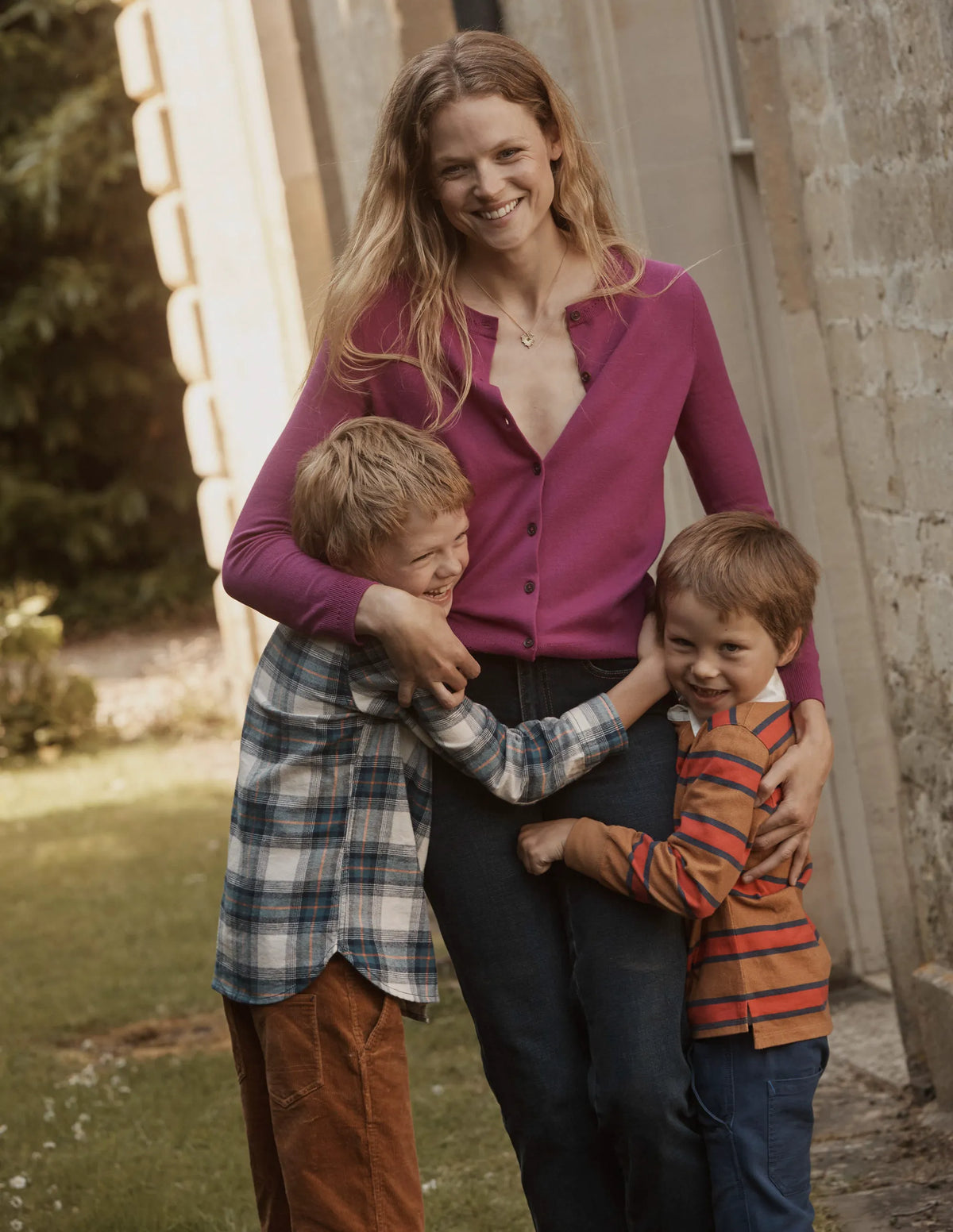 Catriona Cotton Cardigan-Festival Fuchsia