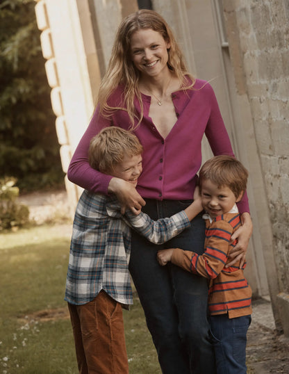 Catriona Cotton Cardigan-Festival Fuchsia