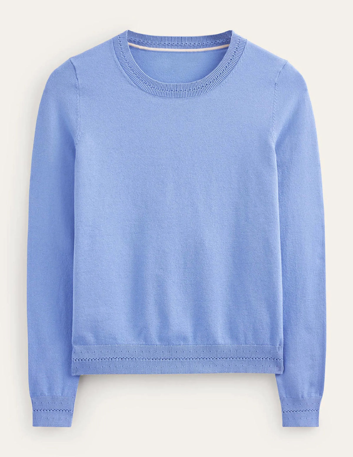 Catriona Cotton Crew Jumper-Marina