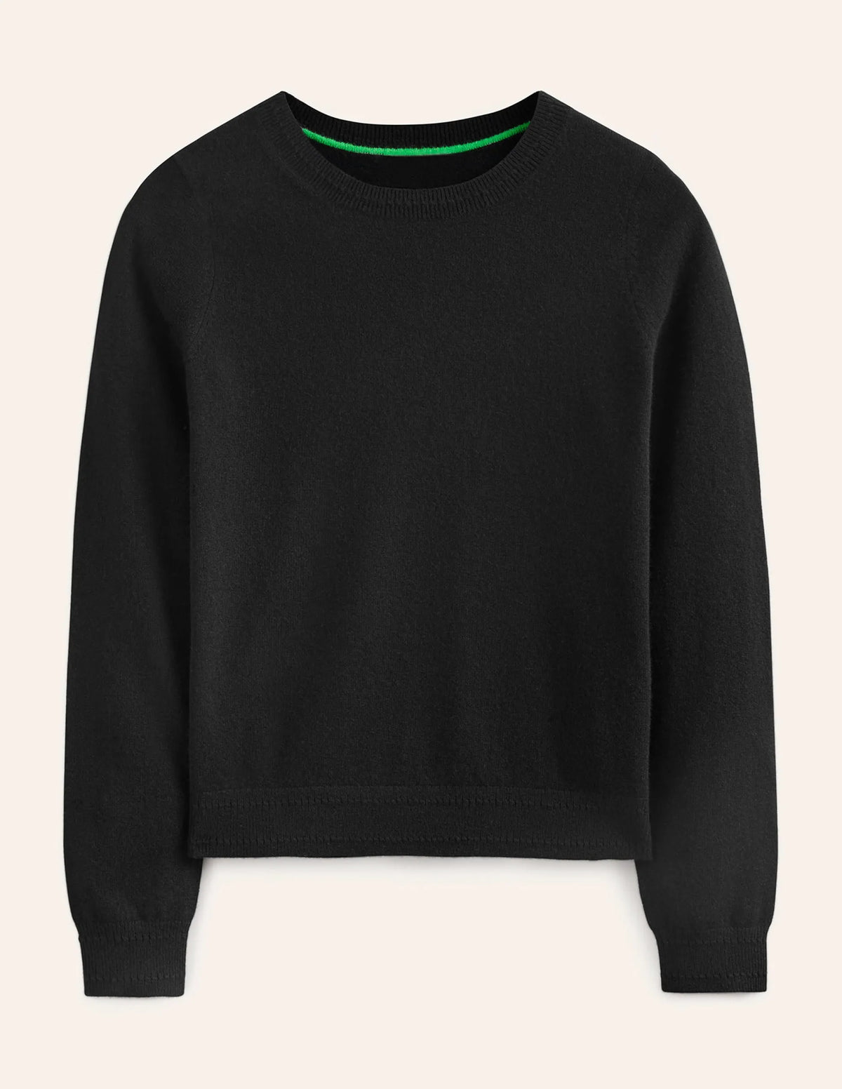 Eva Cashmere Crew Neck Sweater-Black