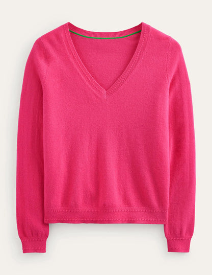 Eva Cashmere V-Neck Sweater-Jazzy