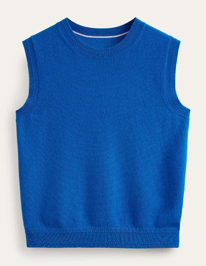 Eva Cashmere Vest-Cyan