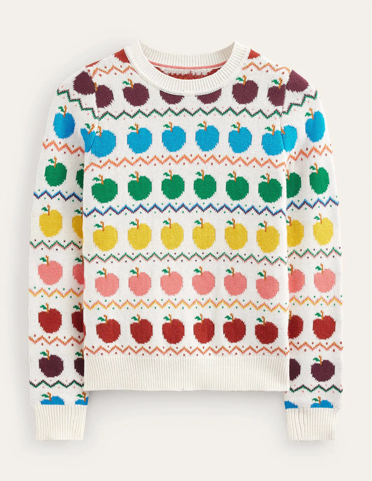 Edie Fair Isle Sweater-Apple Fair Isle