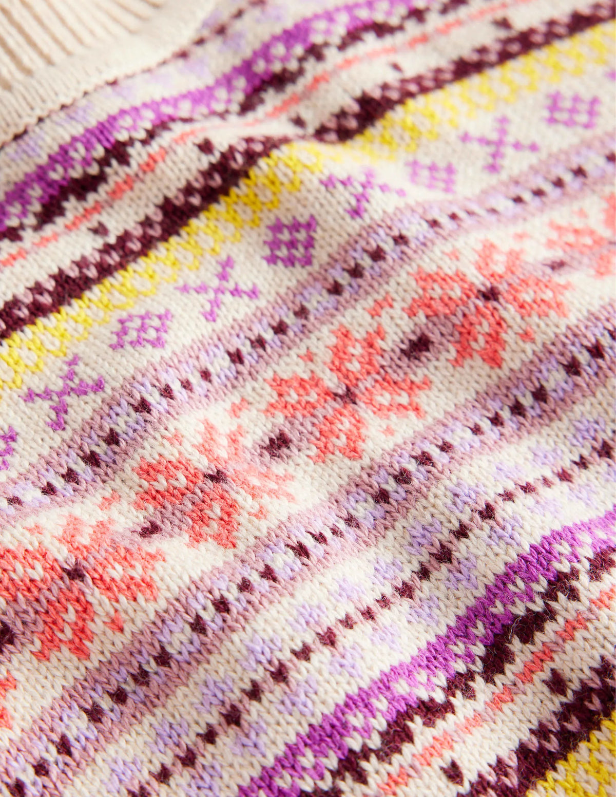 Edie Fair Isle Sweater-Chalky Pink Fair Isle