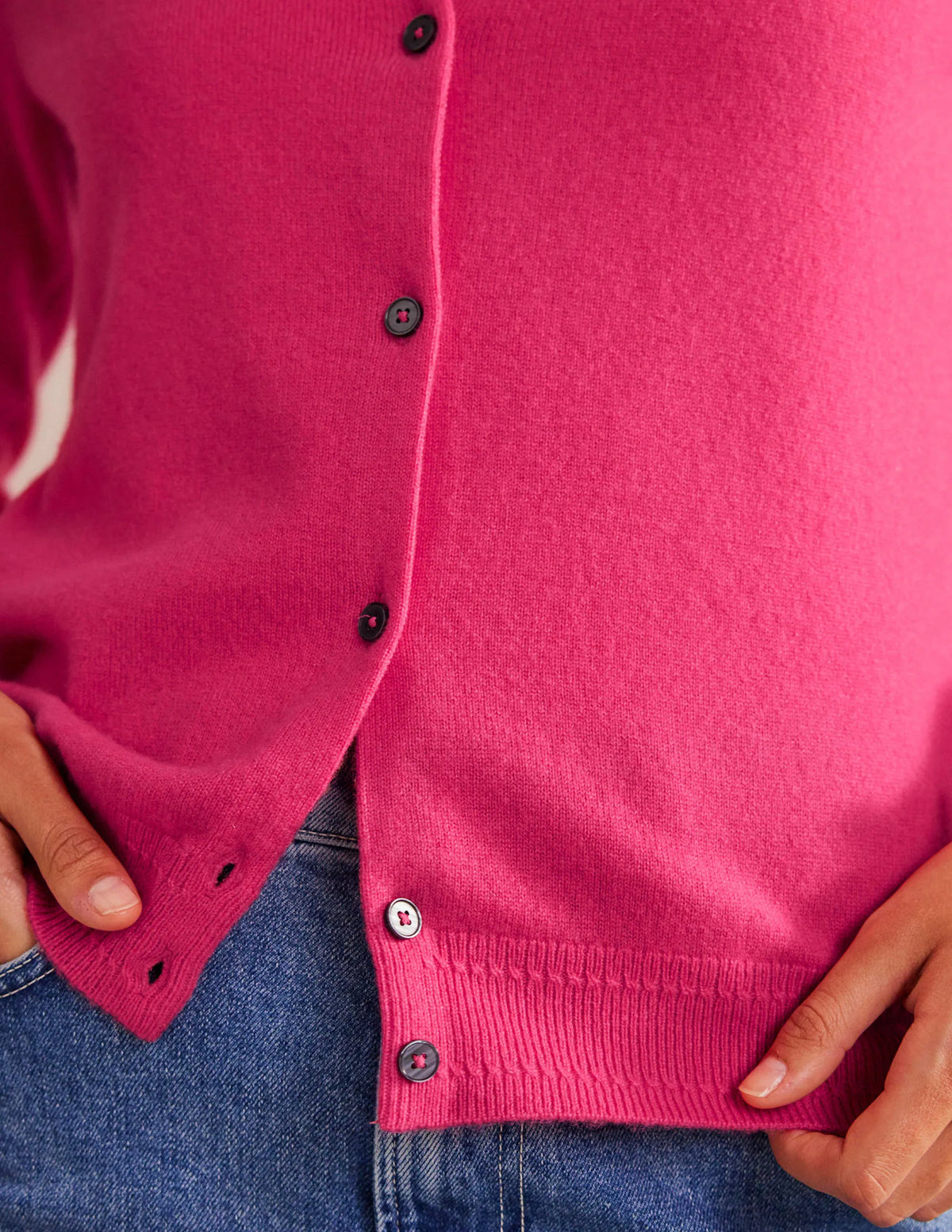 Eva Cashmere Crew Cardigan-Jazzy