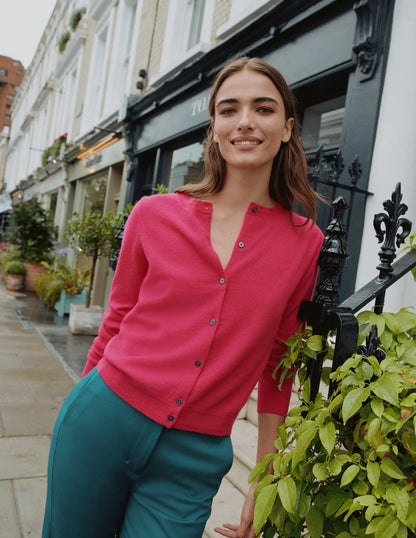 Eva Cashmere Crew Cardigan-Jazzy