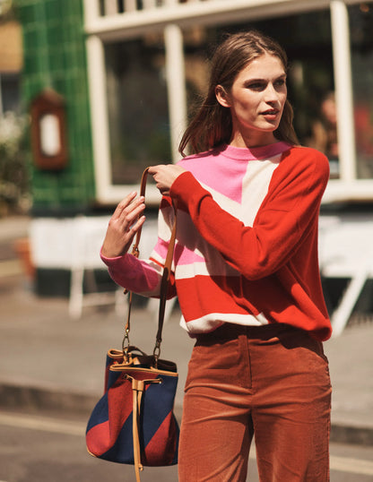 Lydia Cashmere Jumper-Cherry Blossom Melange