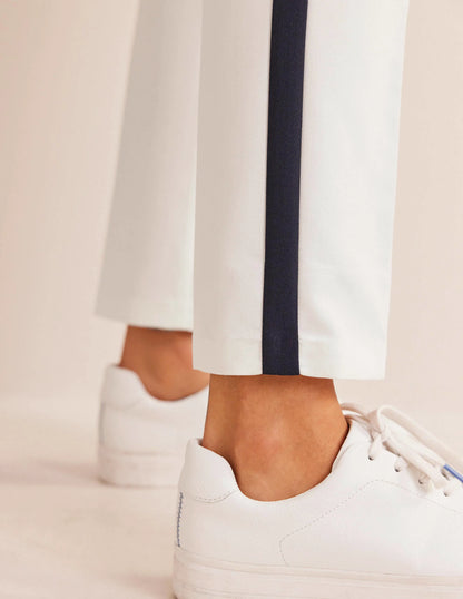 Kew Side Stripe Pants-Ivory w/side stripe