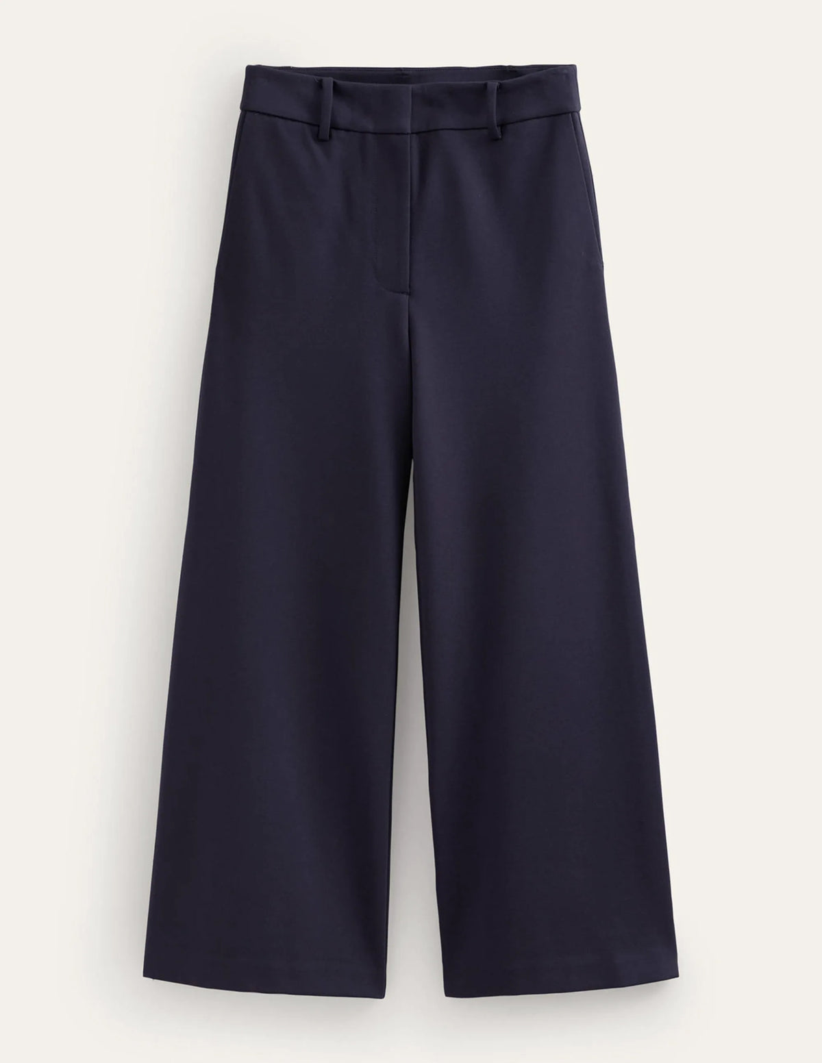 Wide-Leg Ponte Culottes-Navy