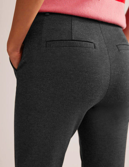 Highgate Ponte Pants-Charcoal Marl