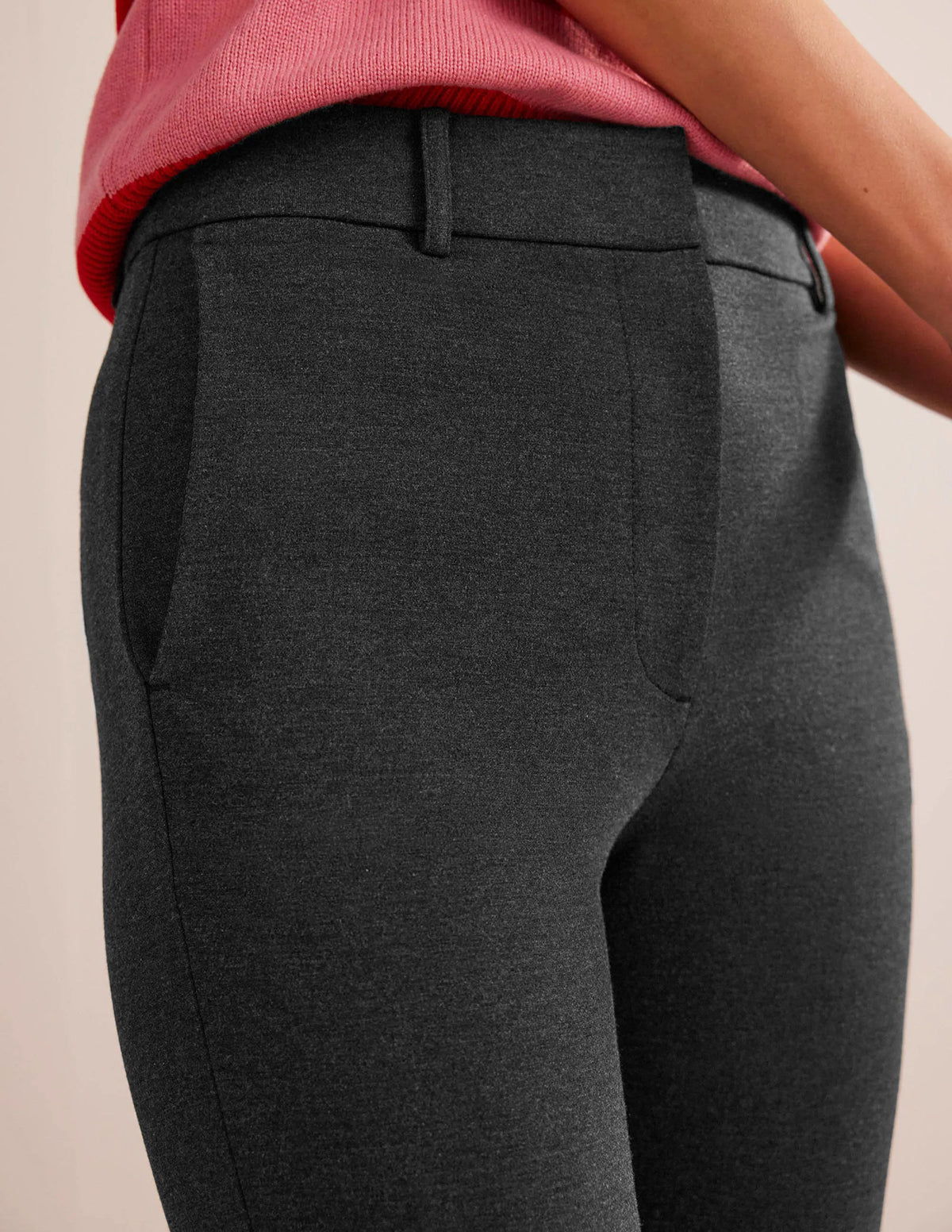 Highgate Ponte Pants-Charcoal Marl