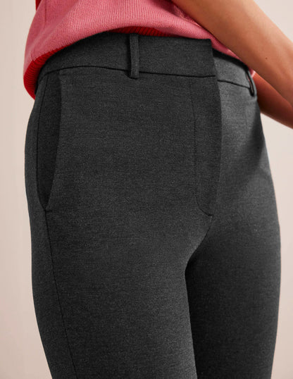 Highgate Ponte Pants-Charcoal Marl