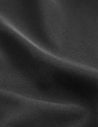 Square-Neck Panelled Swimsuit-Black