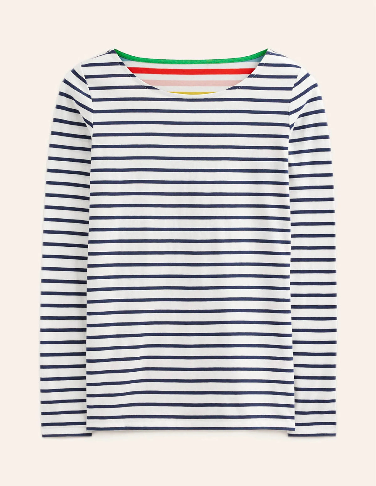 Ella Long Sleeve Breton-Rainbow Multistripe