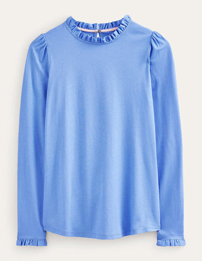 Supersoft Frill Detail Top-Marina