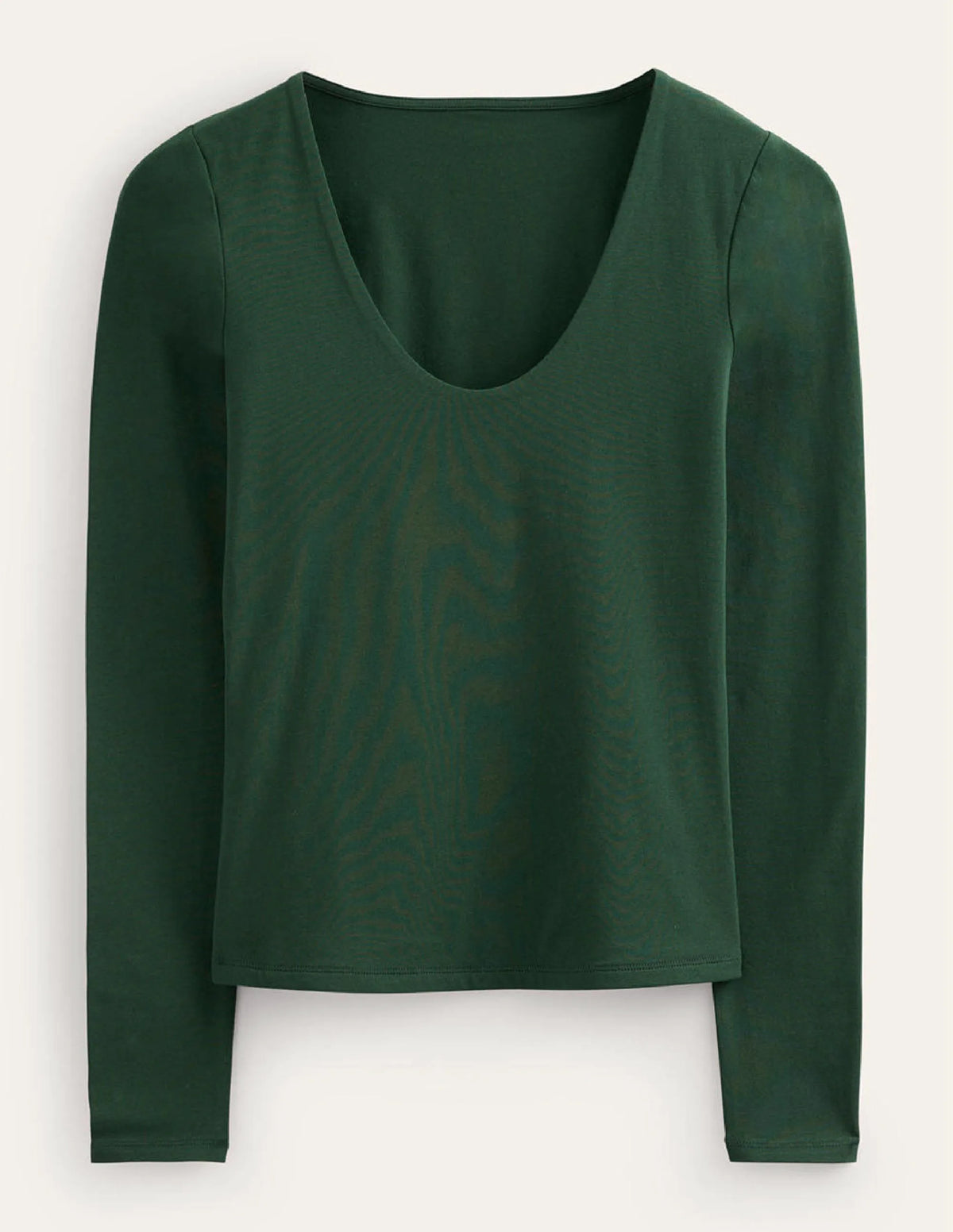 Double Layer Scoop Neck Top-Chatsworth Green
