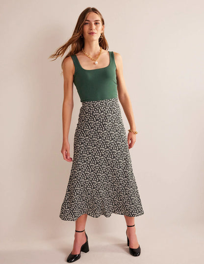 Double Layer Square Neck Tank-Chatsworth Green
