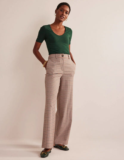 Double Layer Short Sleeve Top-Chatsworth Green