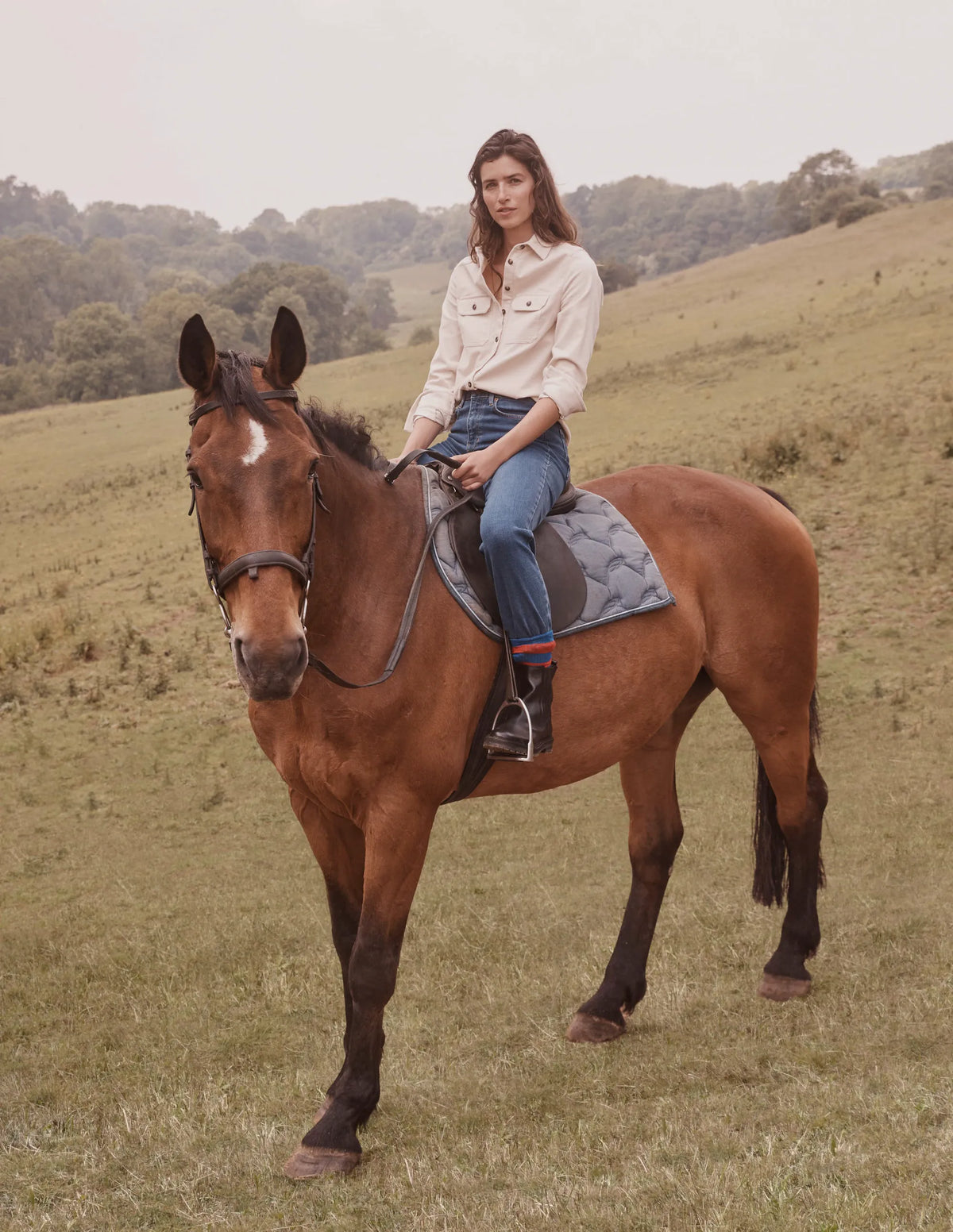 Straight-Fit Corduroy Shirt-Vanilla
